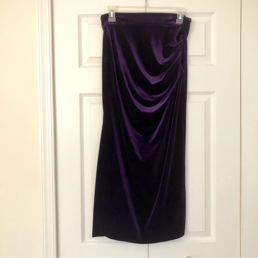 😍 Zara Purple Velvet Skirt - Picture 3 of 10